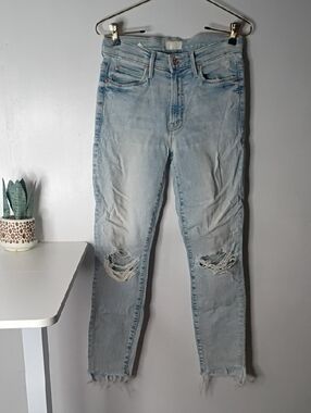 MOTHER Jeans The Stunner Ankle Step Fray Womens size 24 cropped skinny